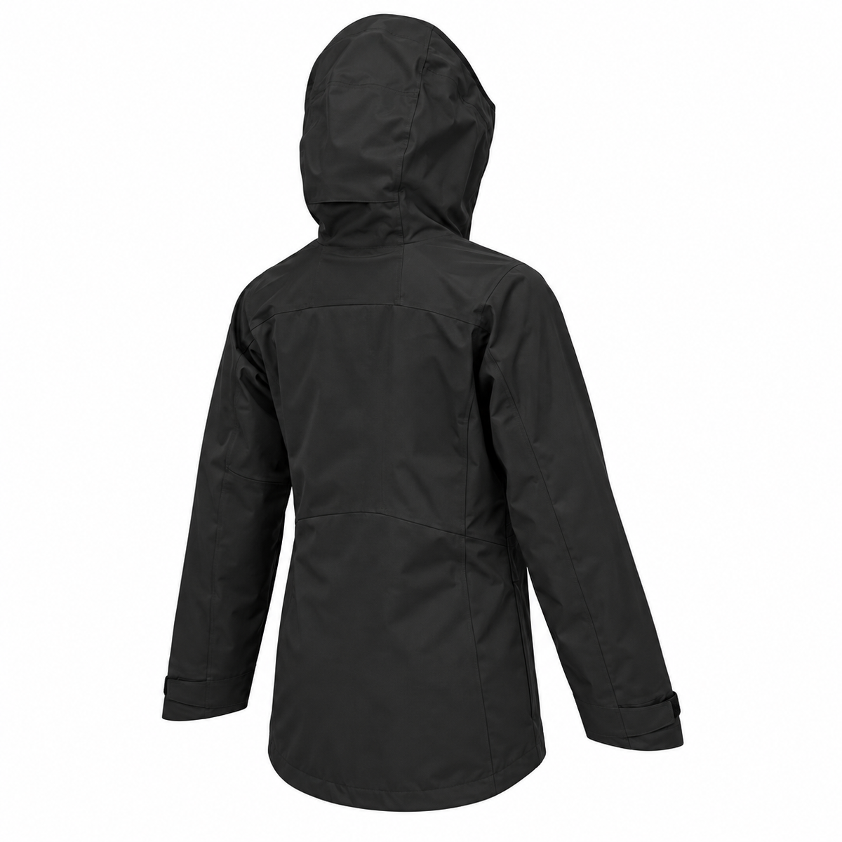 Veste capuche randonnée noire vue de dos