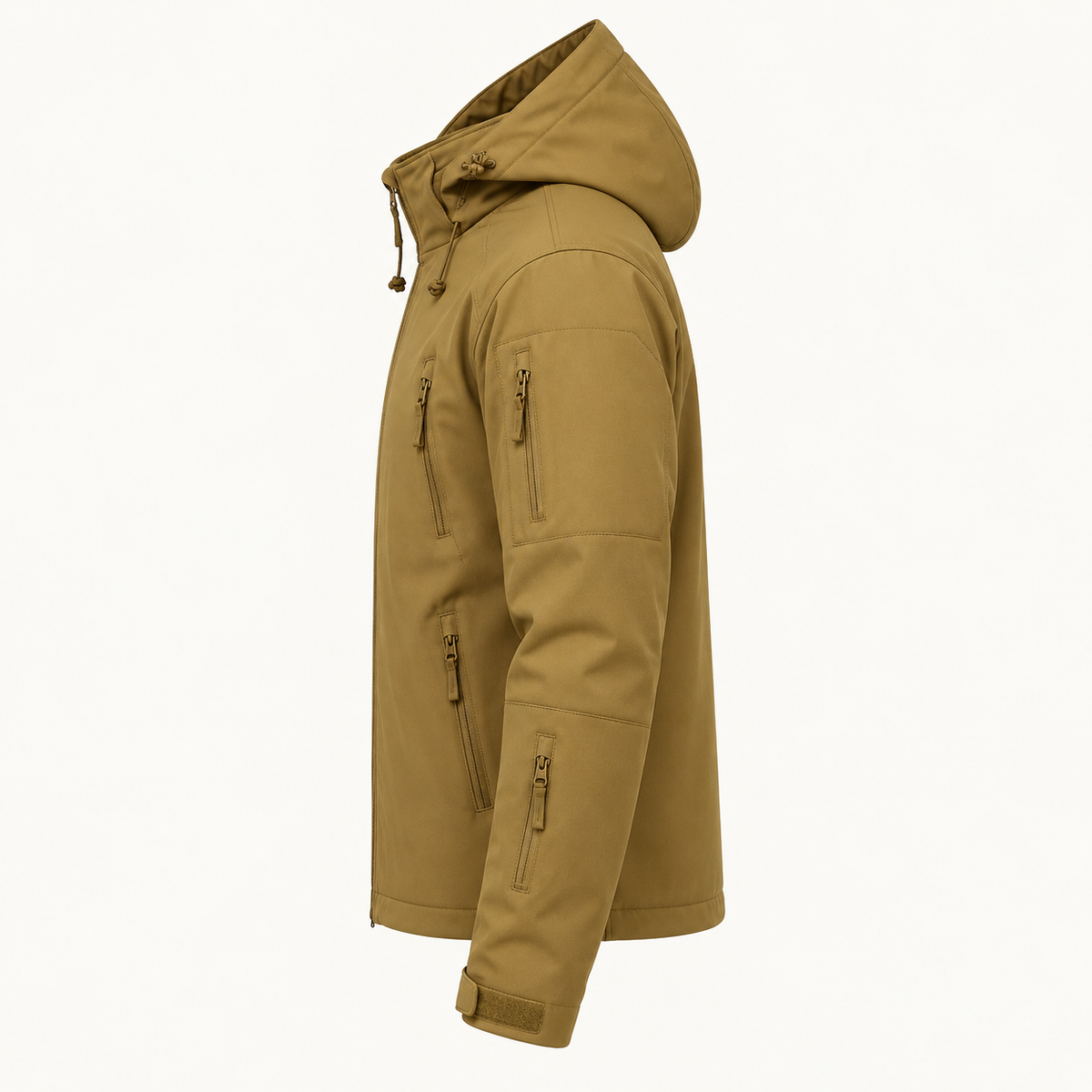 Veste de randonnée raquettes homme marron – vue de profil