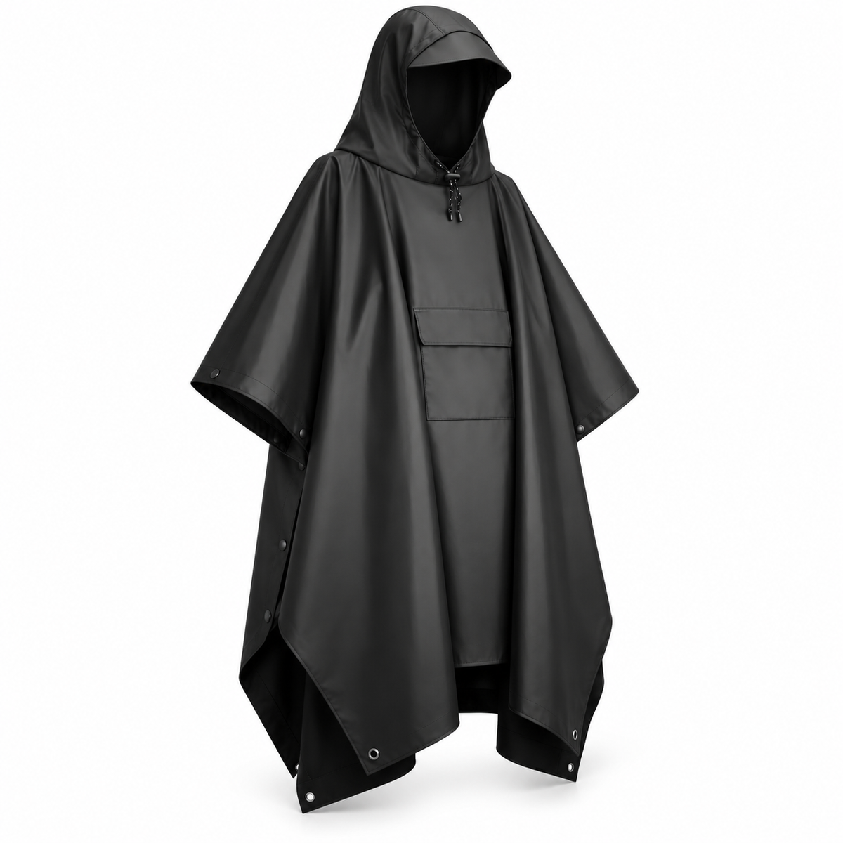 Veste de pluie longue homme vue trois quarts