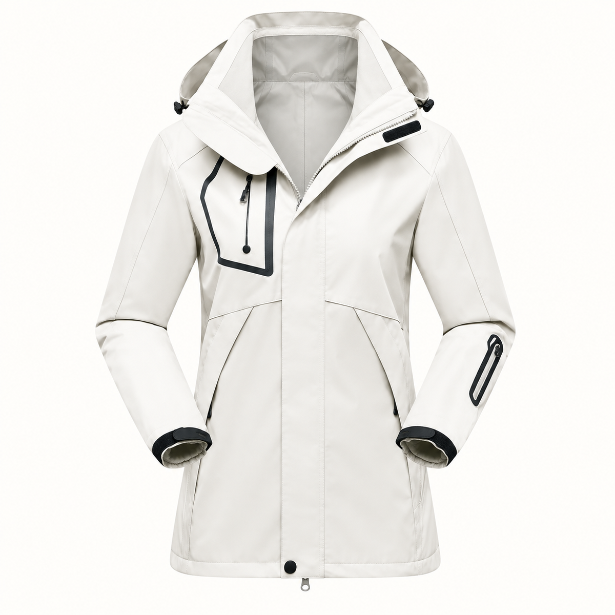 Veste randonnée 3 en 1 femme blanche – coque extérieure seule