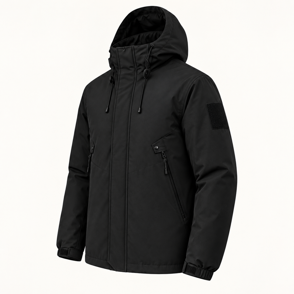 Veste randonnée hiver homme noire – vue de profil