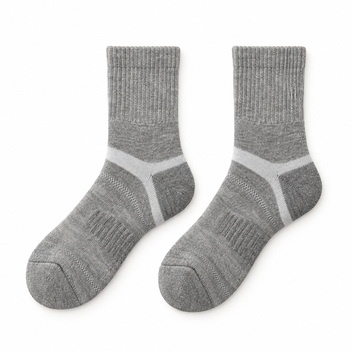 Chaussettes Randonnée Grises – Gris, conversion silhouette