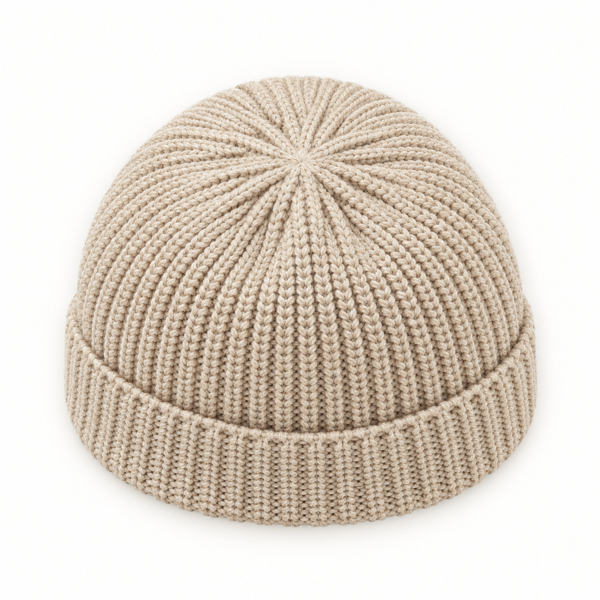 Bonnet ski beige – vue du dessus