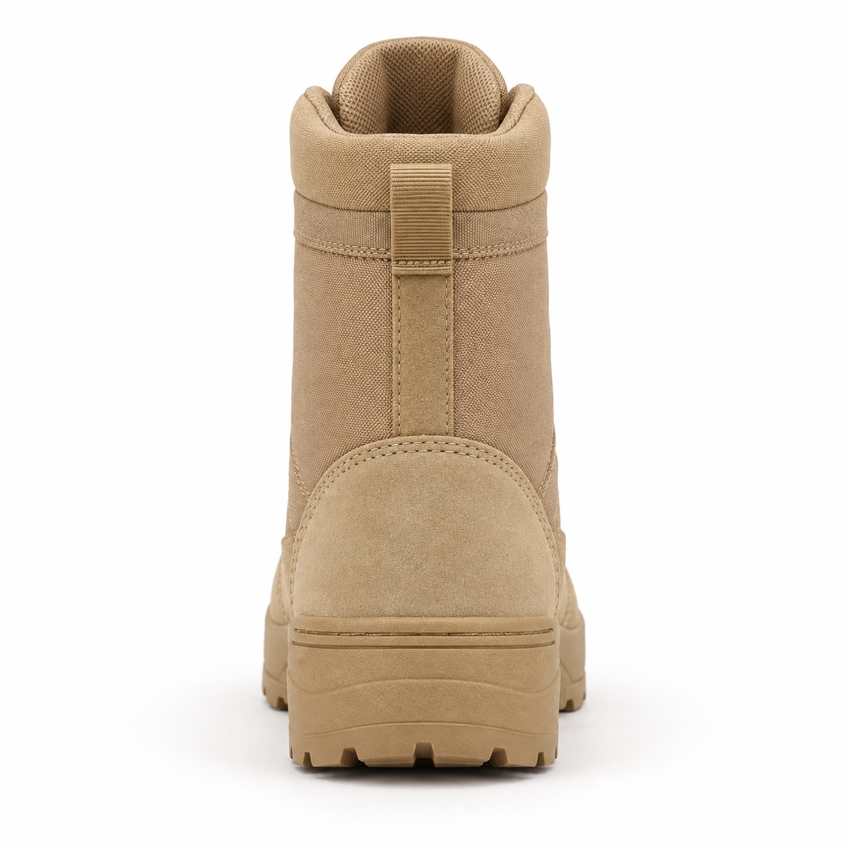 Botte randonnée imperméable sable – vue arrière et maintien du talon