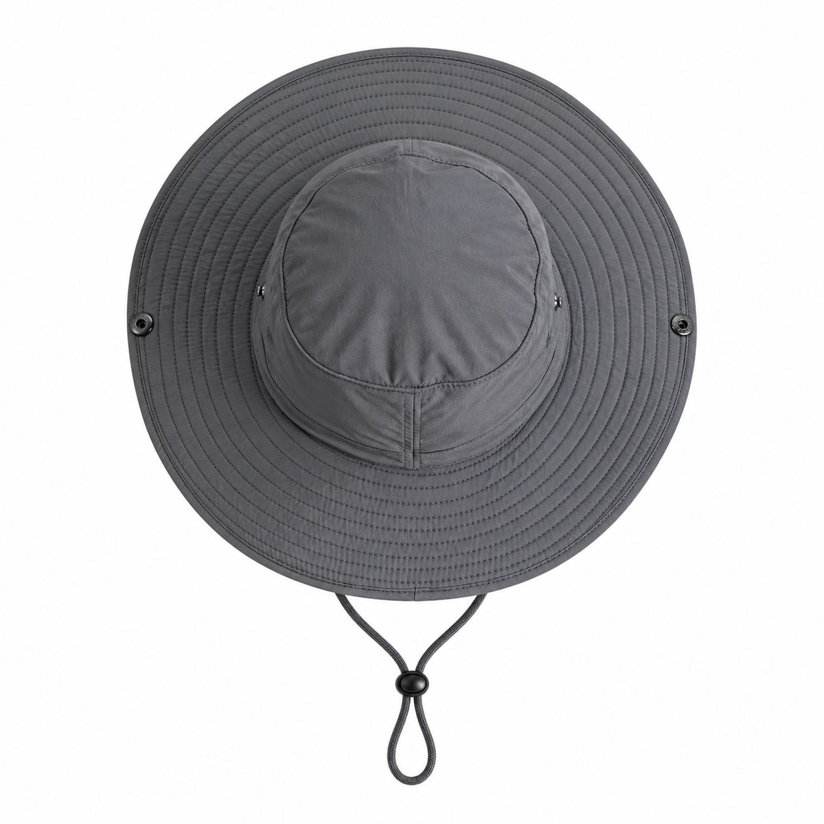 Chapeau homme à bord large gris foncé – vue du dessus
