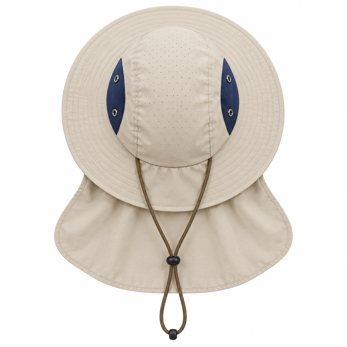 Chapeau kaki de randonnée homme – vue du dessus