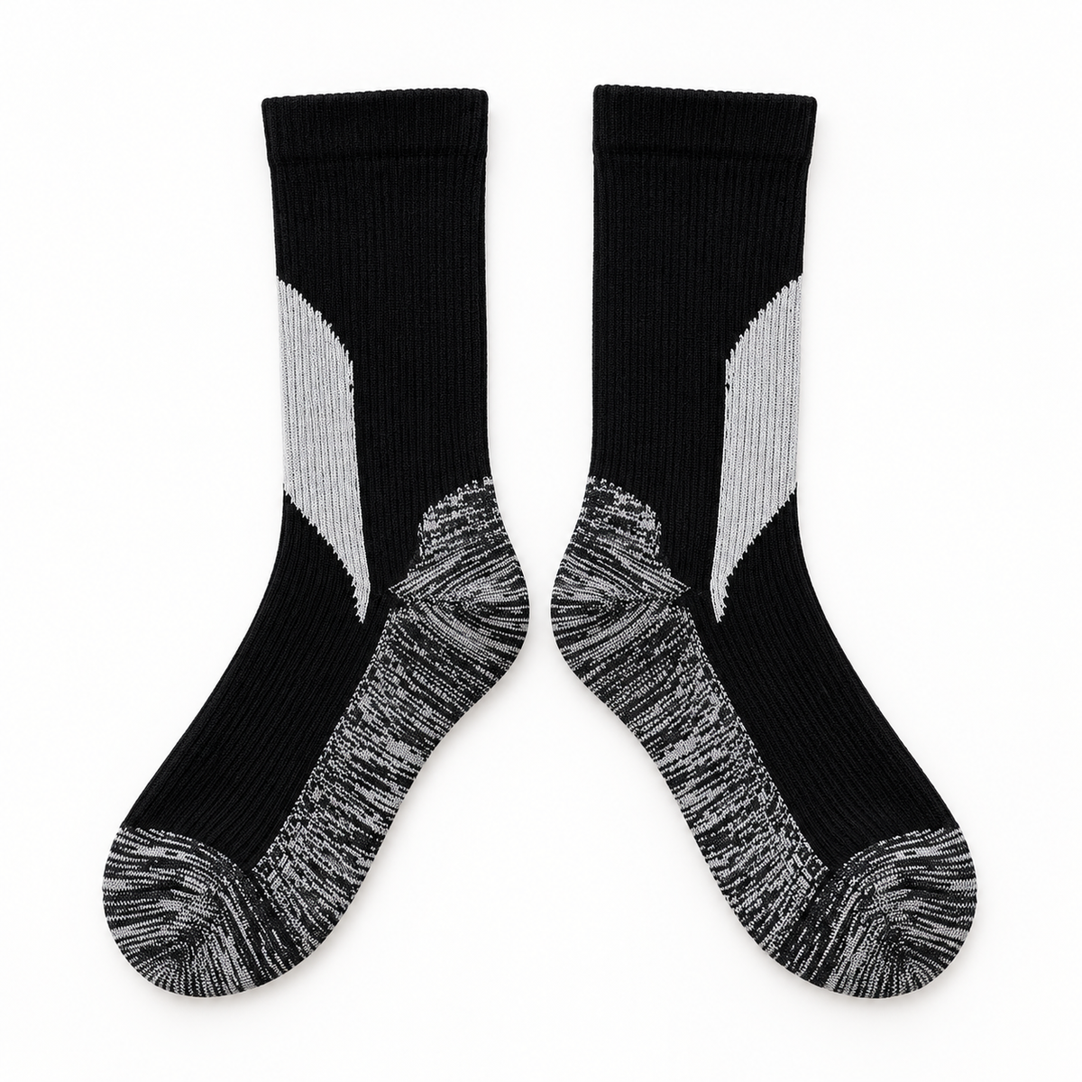 Chaussettes de randonnée noir et blanc – dessus
