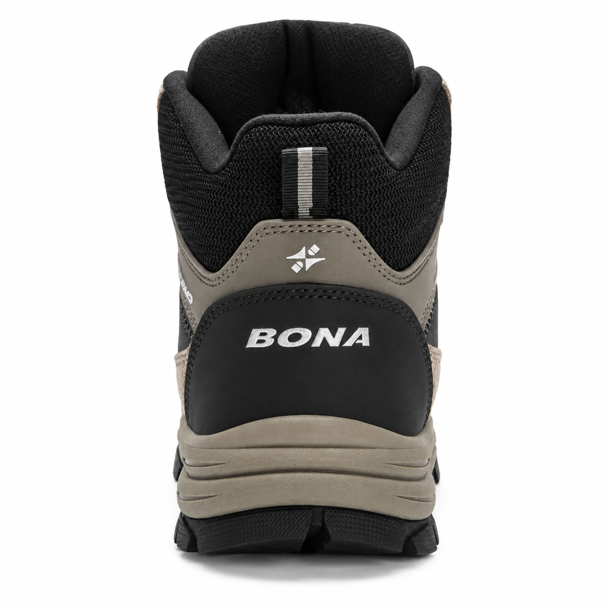 Chaussure randonnée grande taille beige – vue arrière du col et du talon