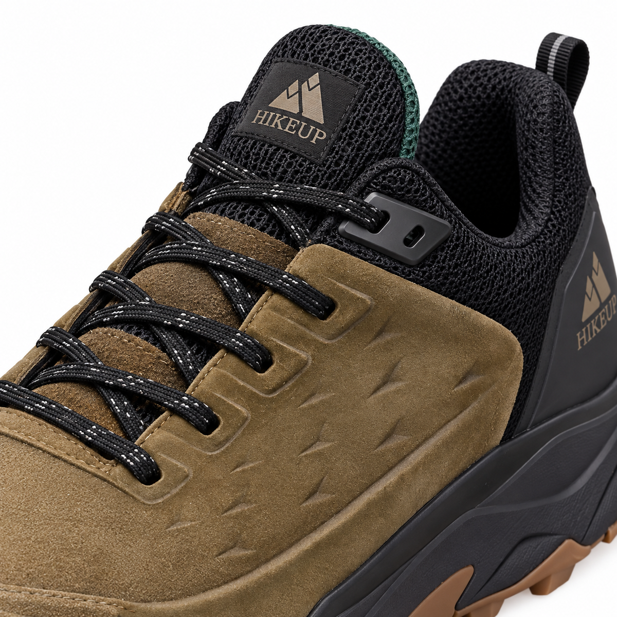 Chaussure randonnée homme été marron – détail maille et laçage