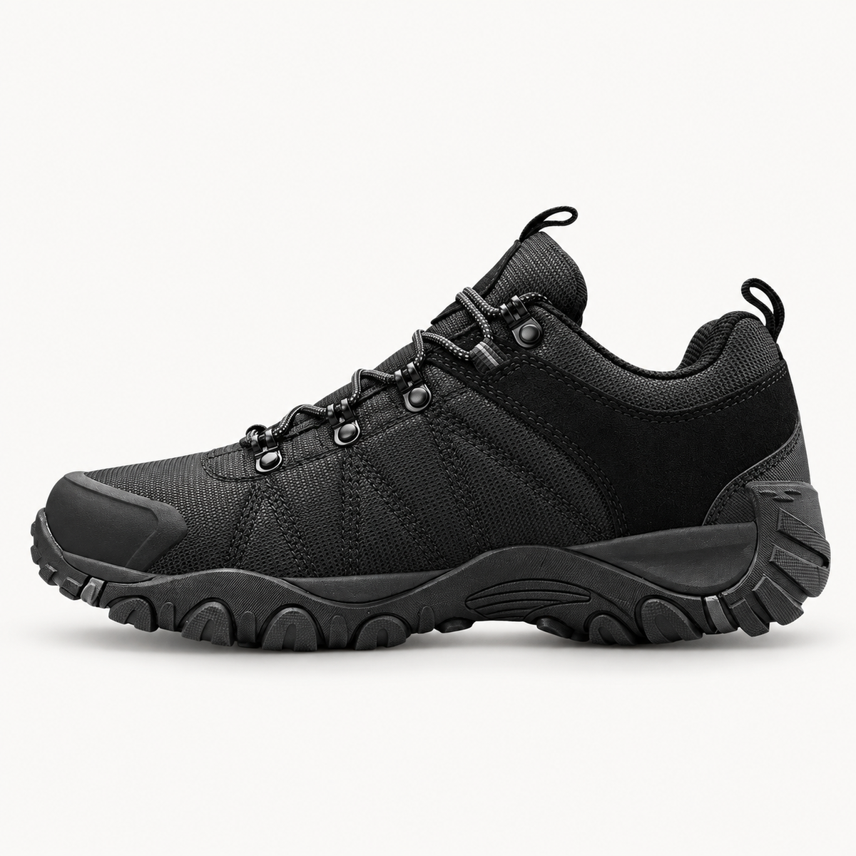 Chaussure randonnée homme noire vue de profil extérieur