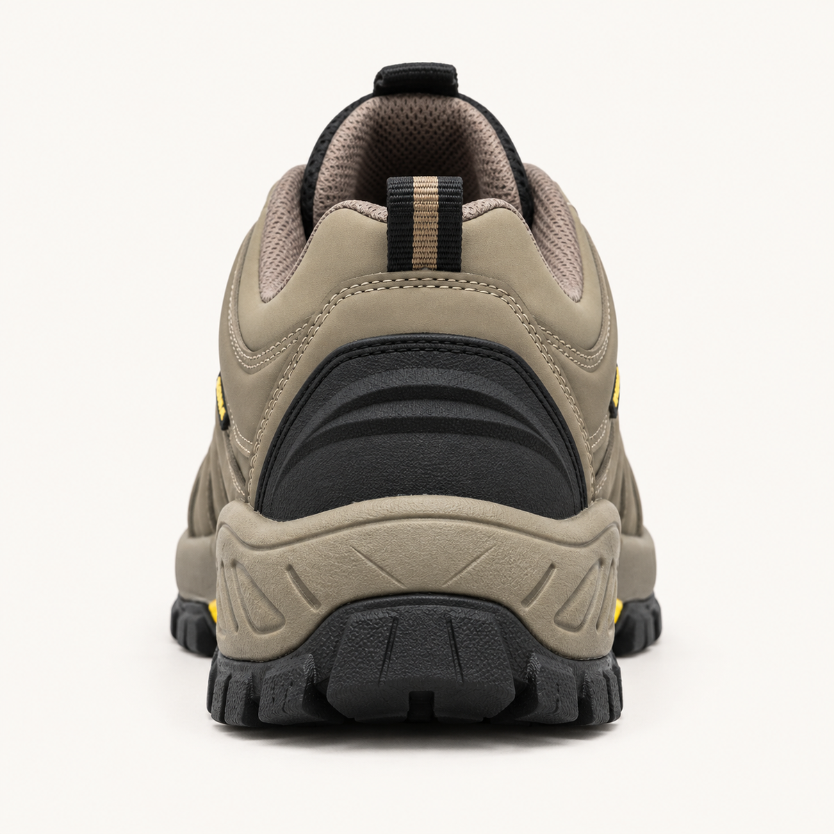 Chaussures randonnée toile femme beige – vue arrière du contrefort et du col