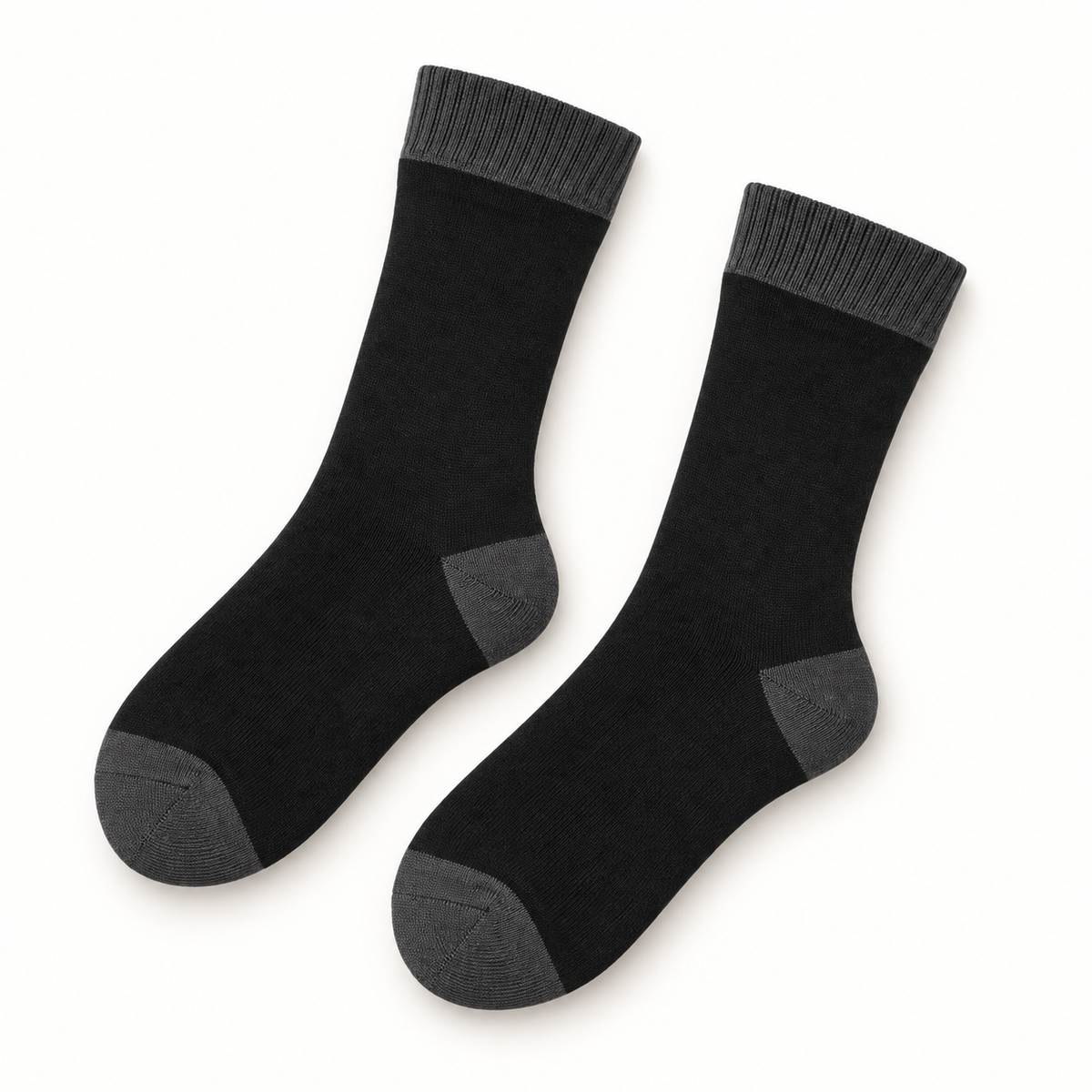 Chaussettes Randonnée Noires — Noir — Conversion Dessus