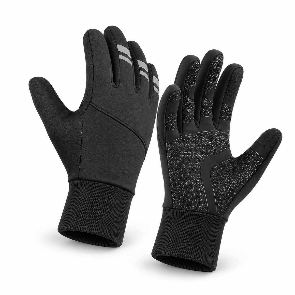 Gant pour bâton de randonnée noir – vue trois-quarts
