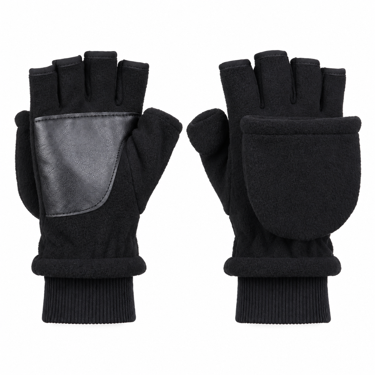 Gants moufles noirs – paumes renforcées