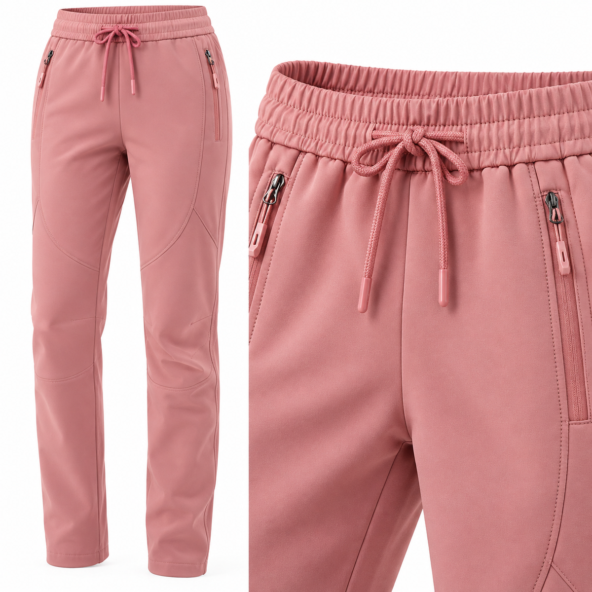 Taille élastique du pantalon randonnée automne femme rose poudré