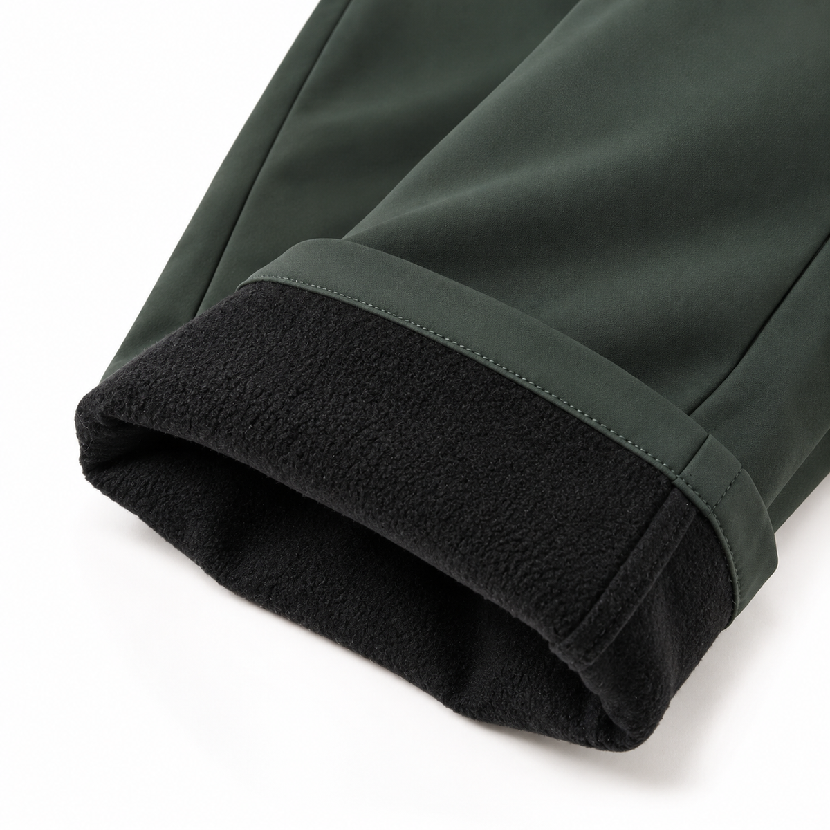 Pantalon randonnée neige homme — détail de la doublure polaire noire