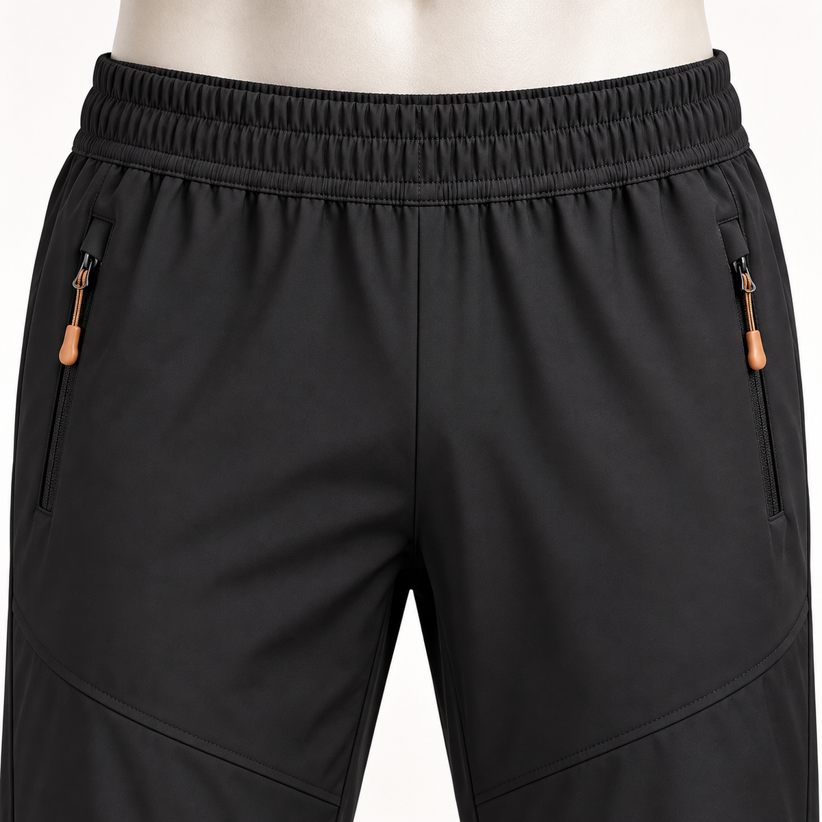 Taille élastique du pantalon randonnée pays chaud homme noir
