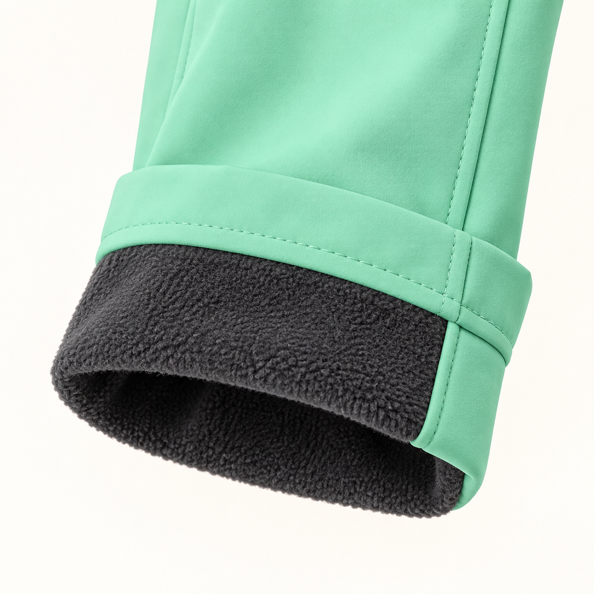 Doublure polaire du pantalon randonnée softshell femme vert