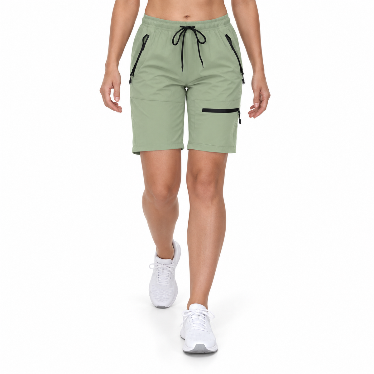 04 vert marche short randonnee femme avec poches