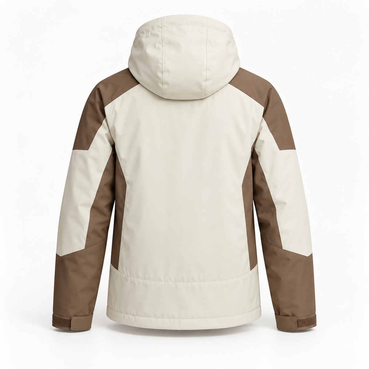 Veste randonnée automne beige et marron – vue de dos