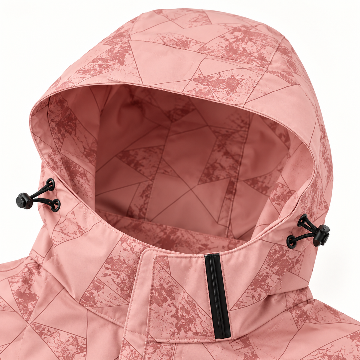 Veste randonnée femme printemps Rose 1 – détail de la capuche réglable