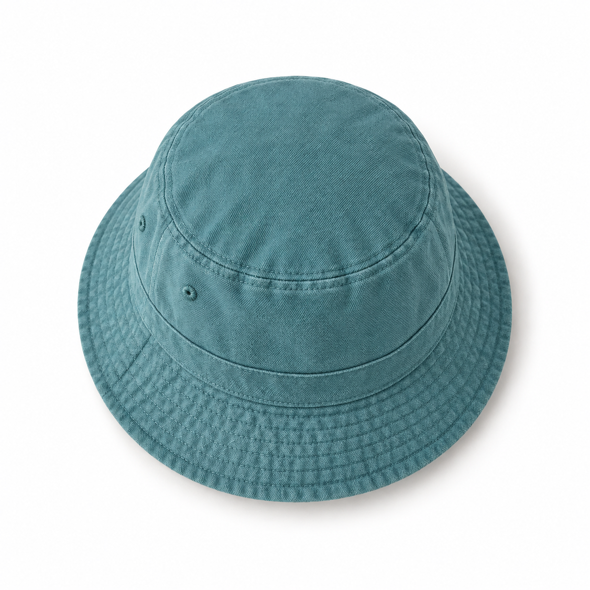 Chapeau randonnée pliable bleu – vue du dessus