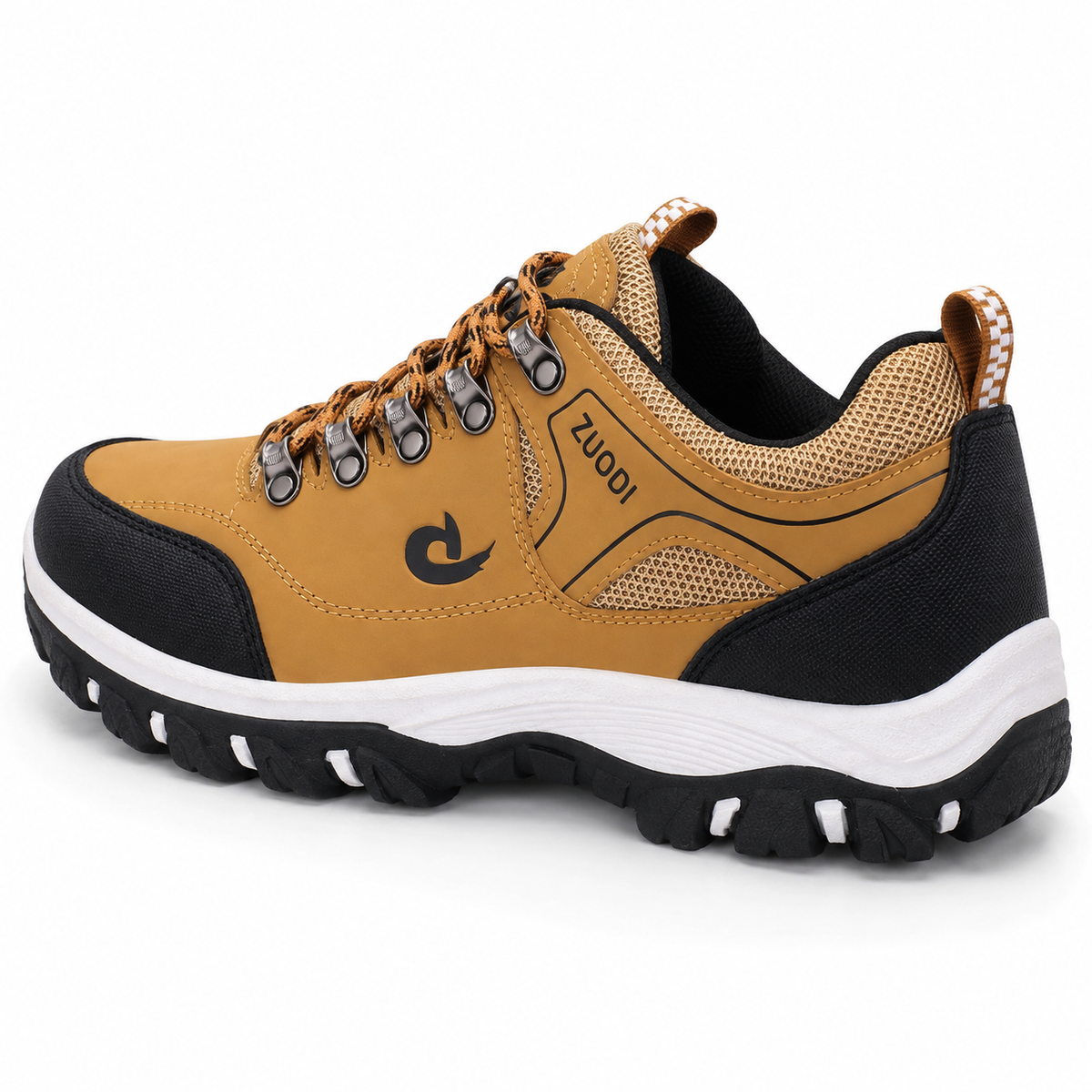 Chaussure petite randonnée homme Marron vue arrière trois-quarts