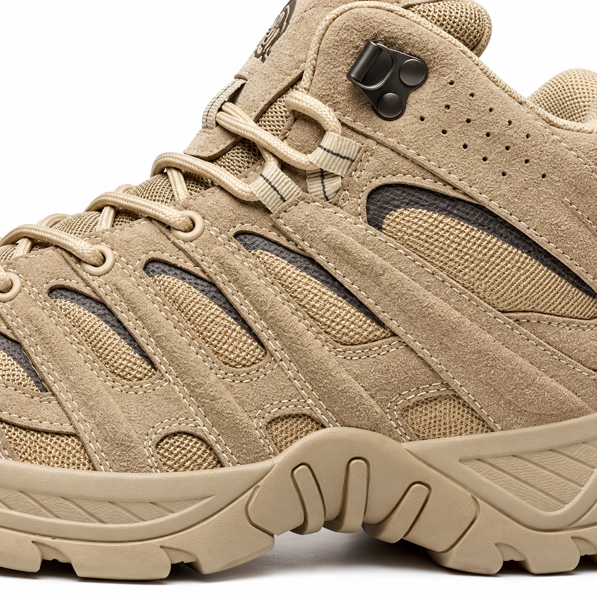 Chaussure randonnée avec amorti Tan – détail semelle et matière