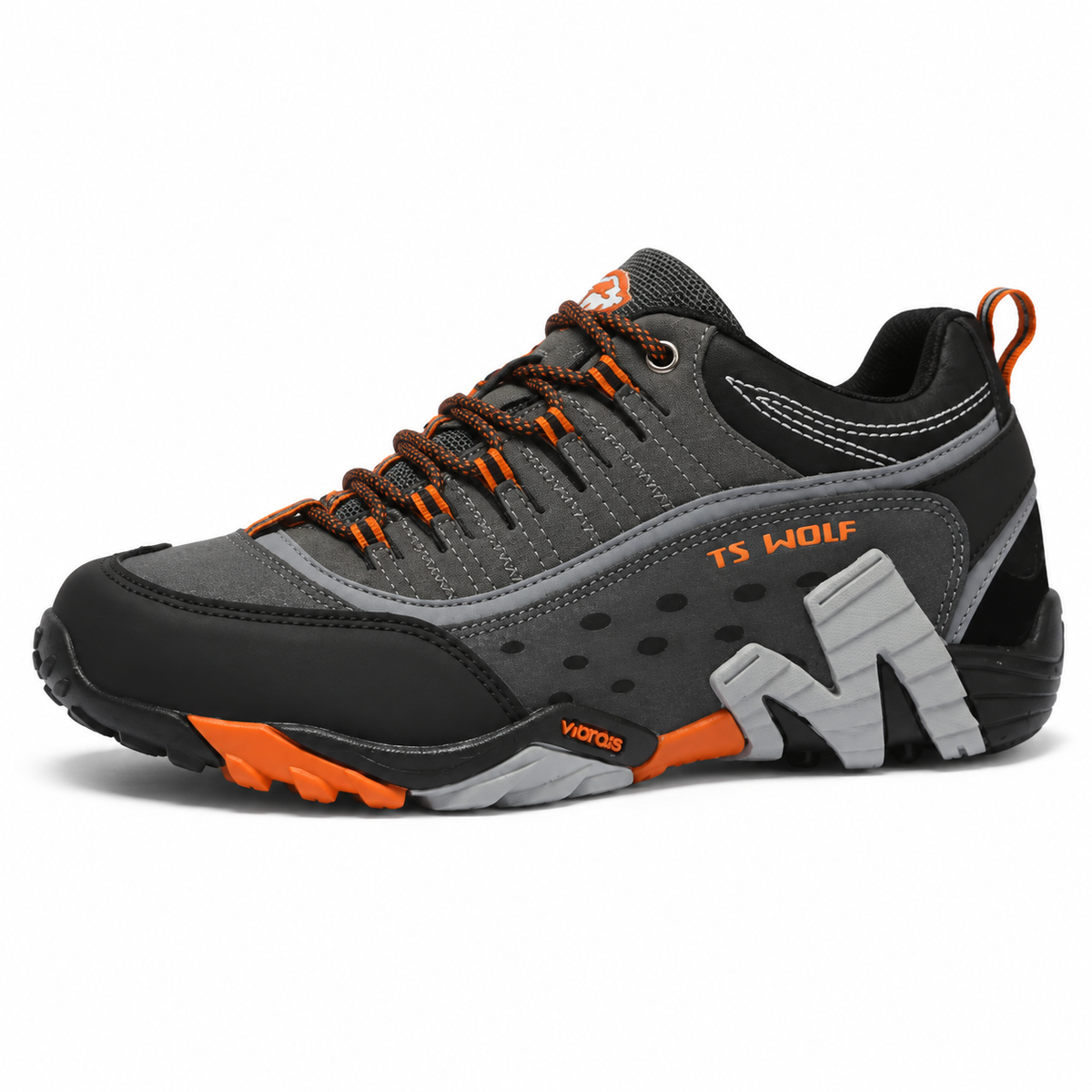 Chaussure randonnée desert orange – vue trois-quarts sur fond blanc