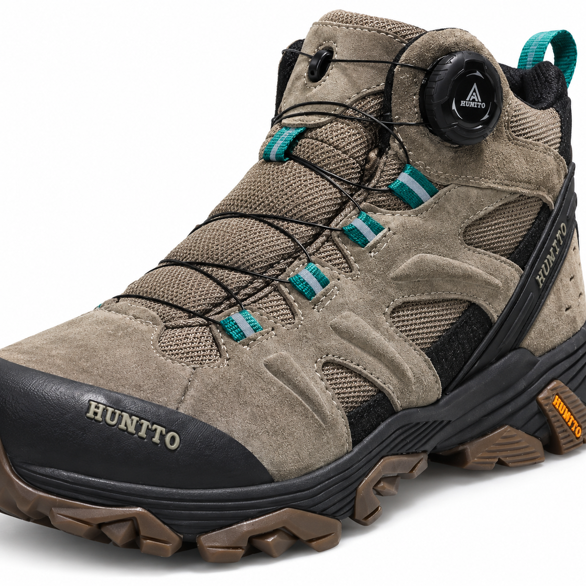 Détail matière et pare-pierres de la chaussure maintien cheville