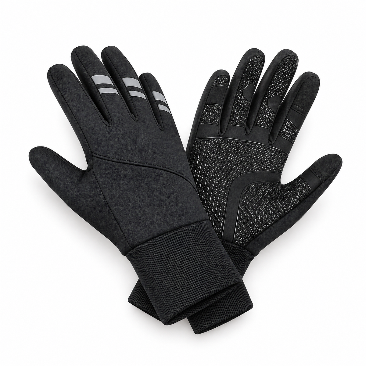 Gant pour bâton de randonnée noir – paire croisée