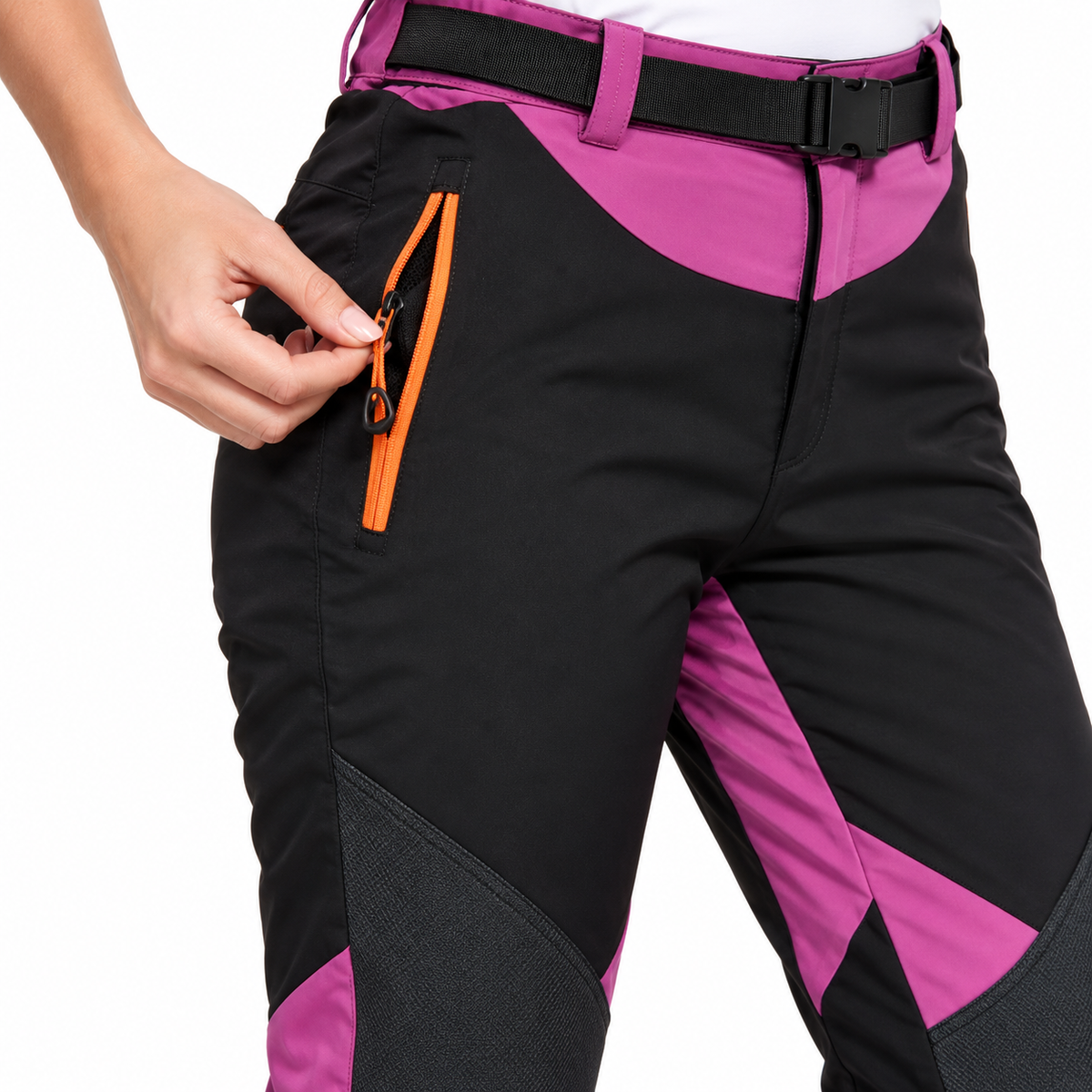 Poche zippée du pantalon randonnée haute montagne violet