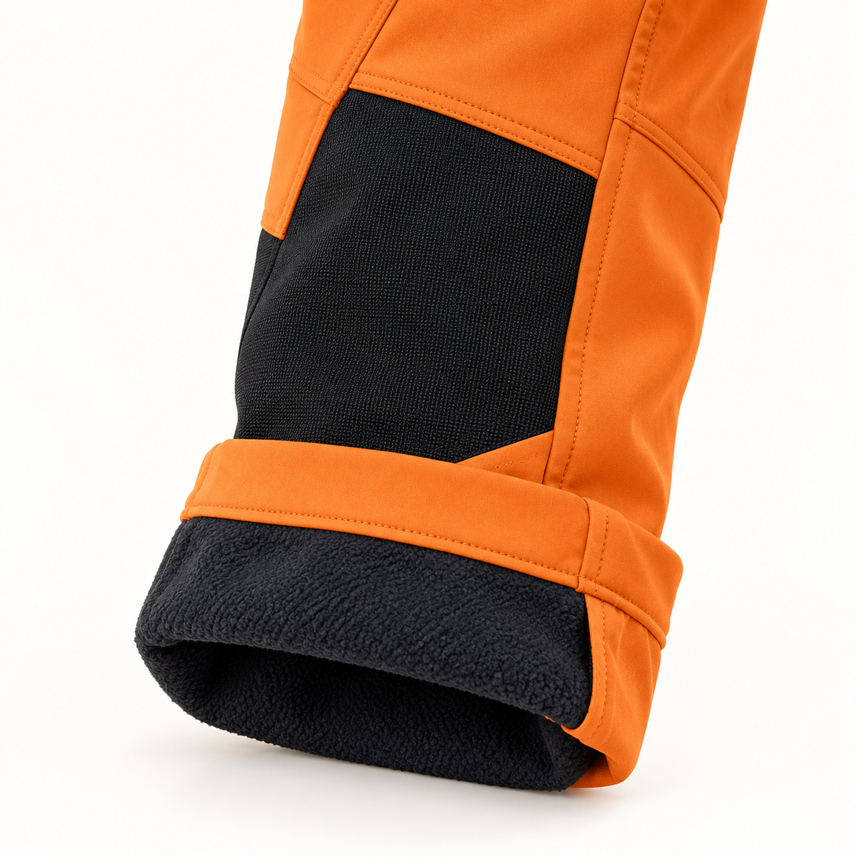 Doublure chaude du pantalon randonnée raquette homme orange