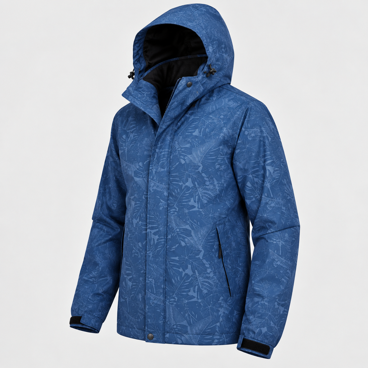 Veste randonnée printemps bleue – vue de profil