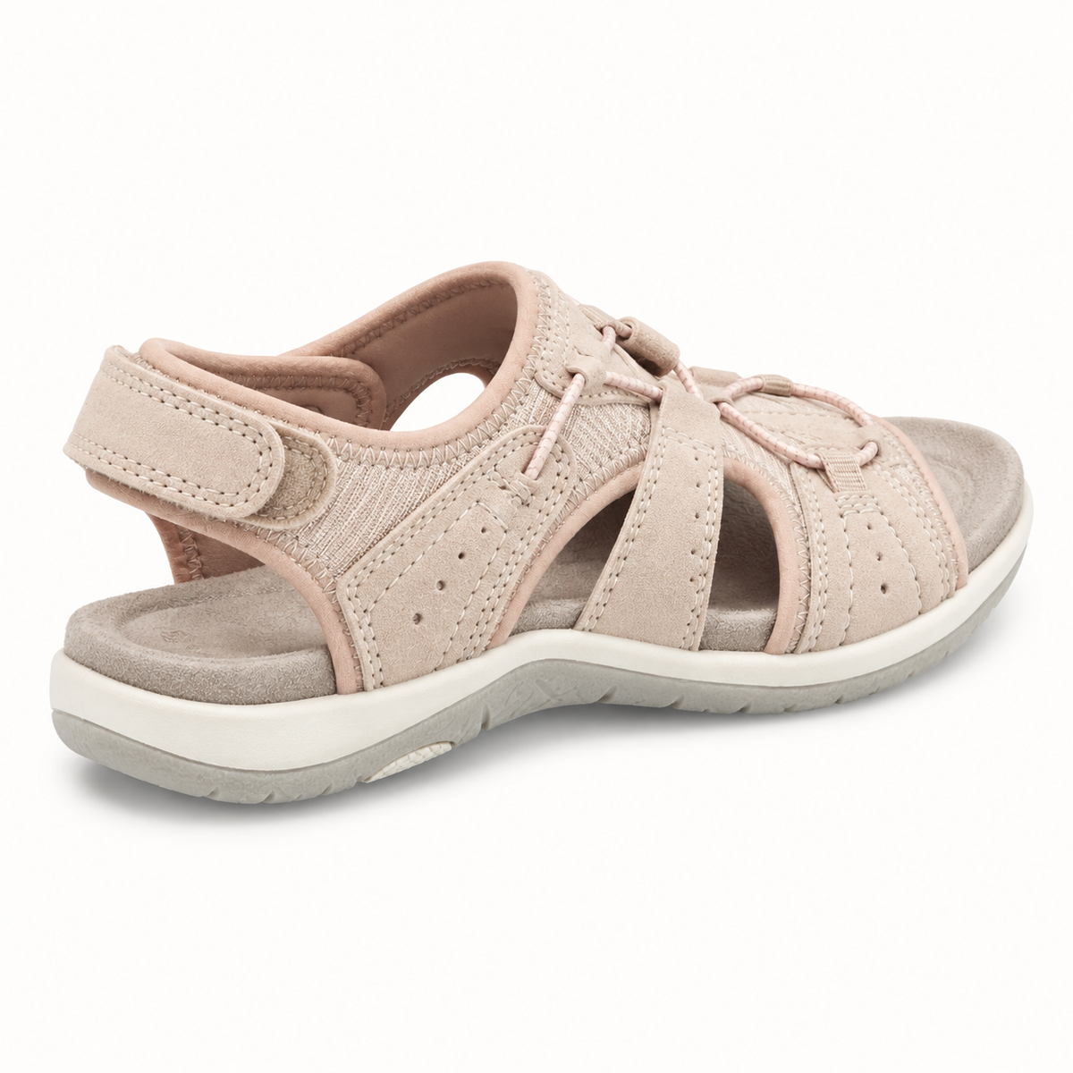 Sandale confort pieds sensibles Rose – bride arrière rembourrée et maintien du talon