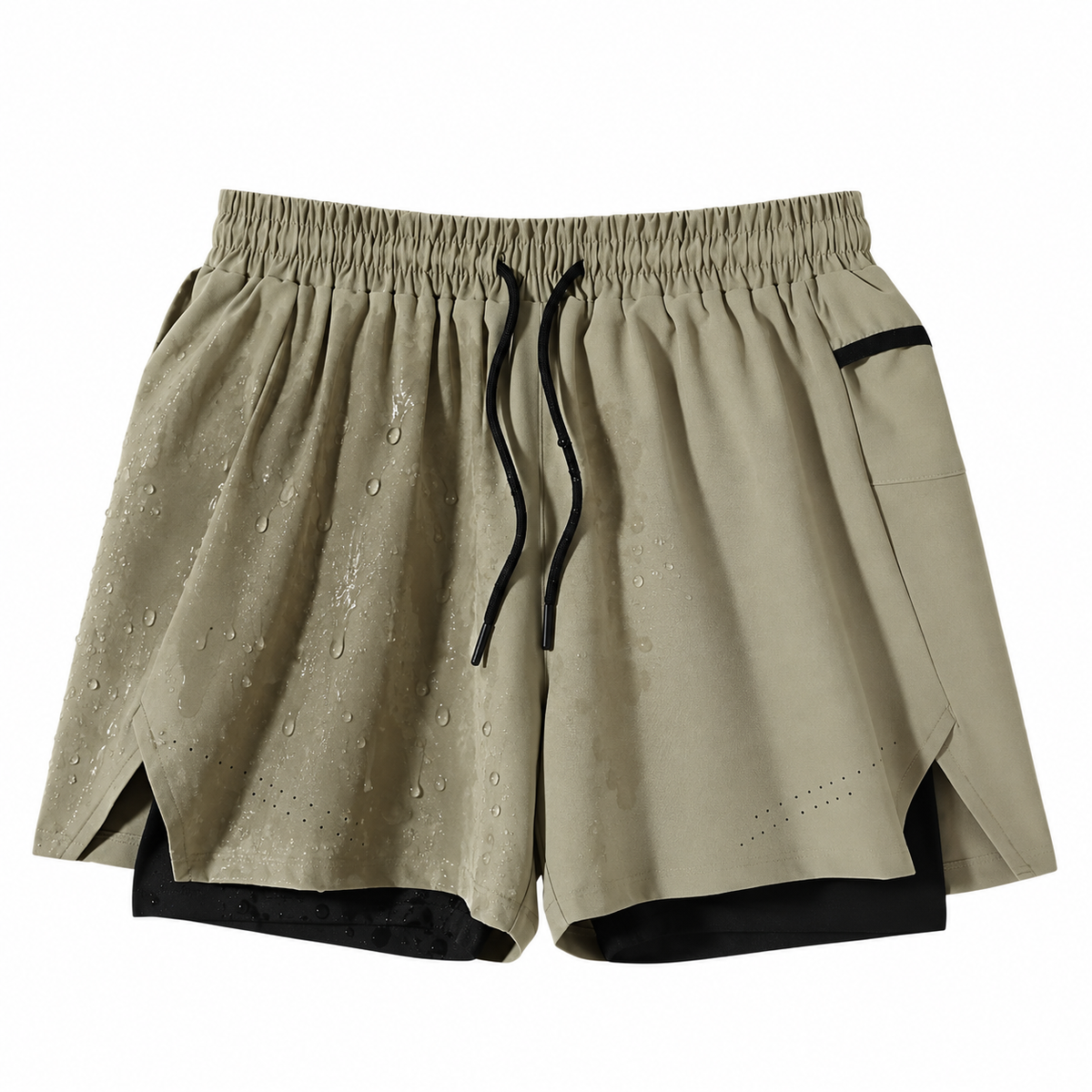 Short de randonnée homme séchage rapide noir en montée