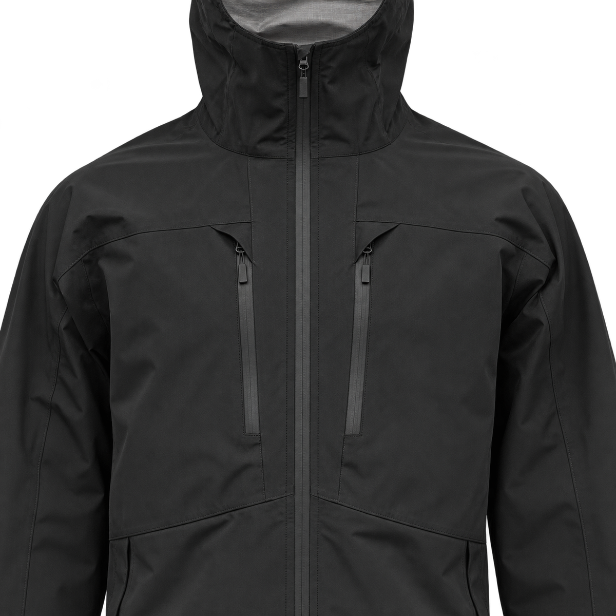 Veste capuche randonnée détail des fermetures