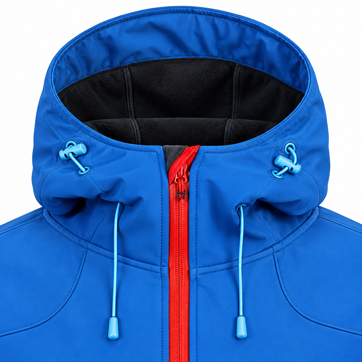 Veste coupe vent imperméable homme randonnée – détail capuche et col