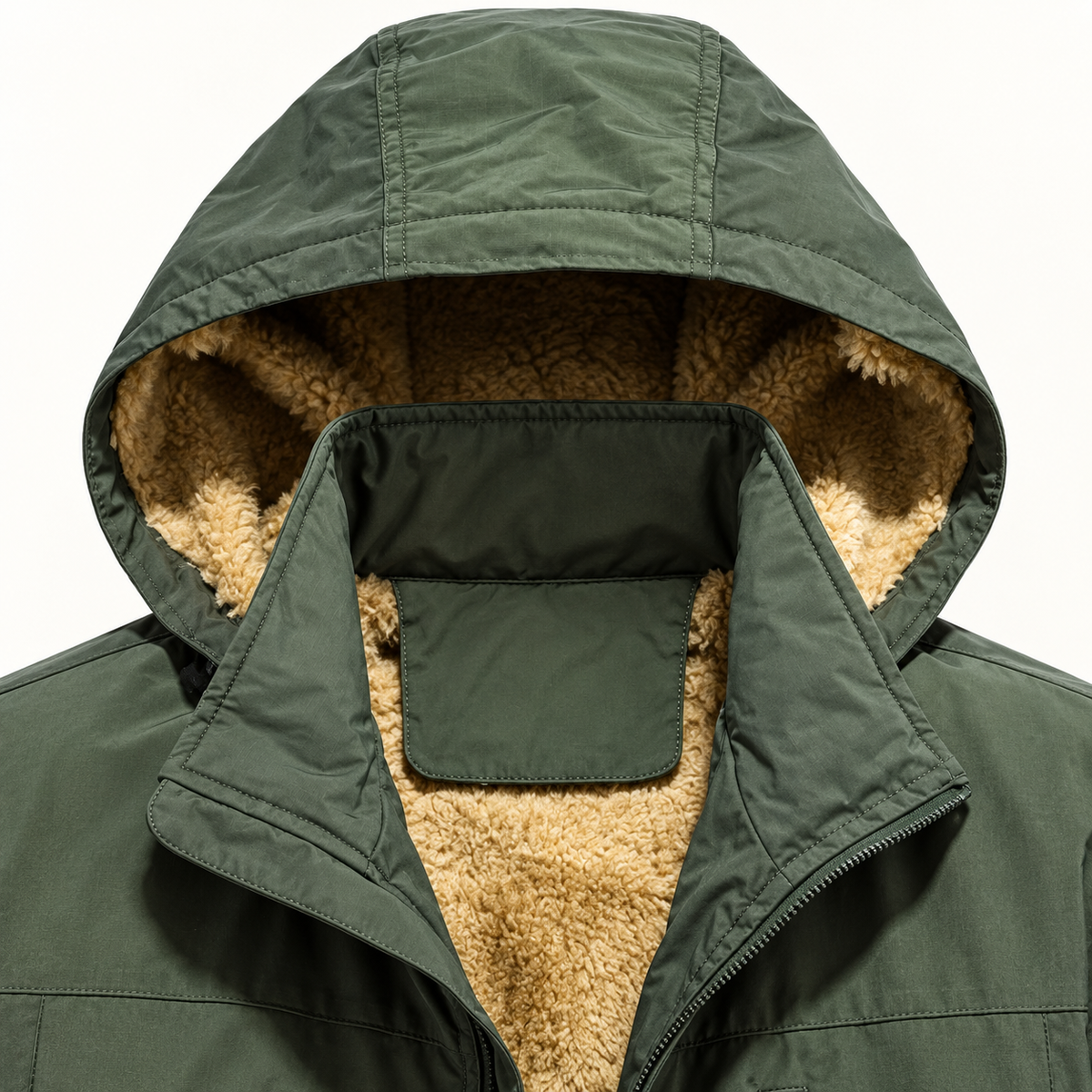 Veste parka randonnée homme – détail capuche doublée