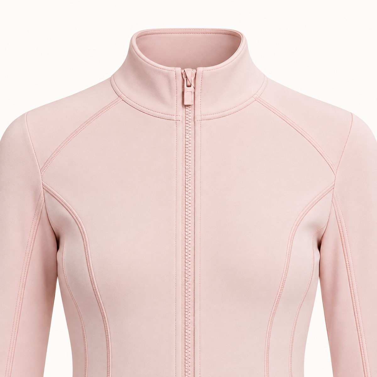 Veste randonnée fille – détail col et zip
