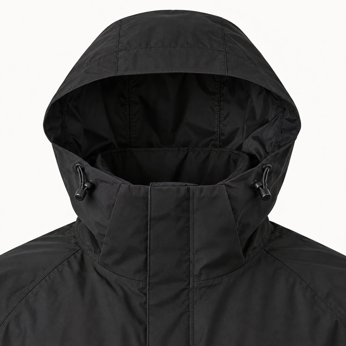 Veste randonnée homme déperlante – détail capuche et col