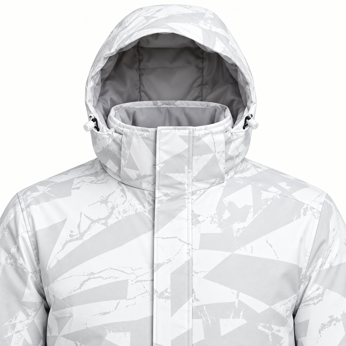 Veste randonnée neige homme – détail capuche et col