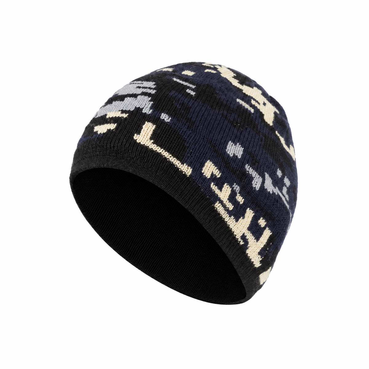 Bonnet neige bleu – ouverture et intérieur noir