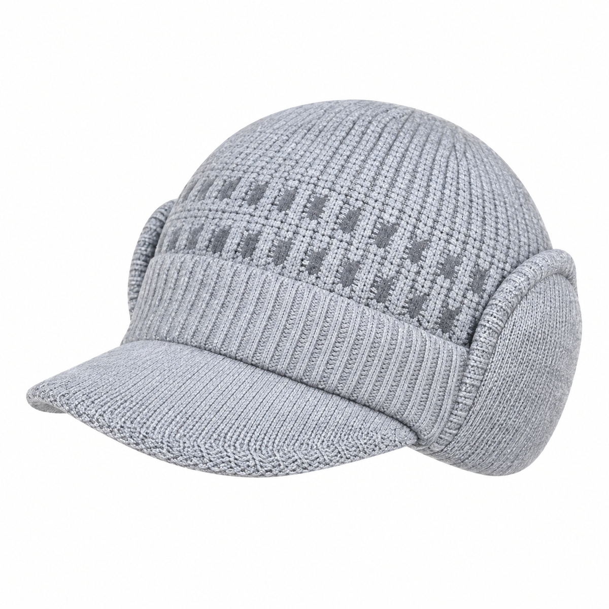 Bonnet technique gris clair – cache-oreilles relevés