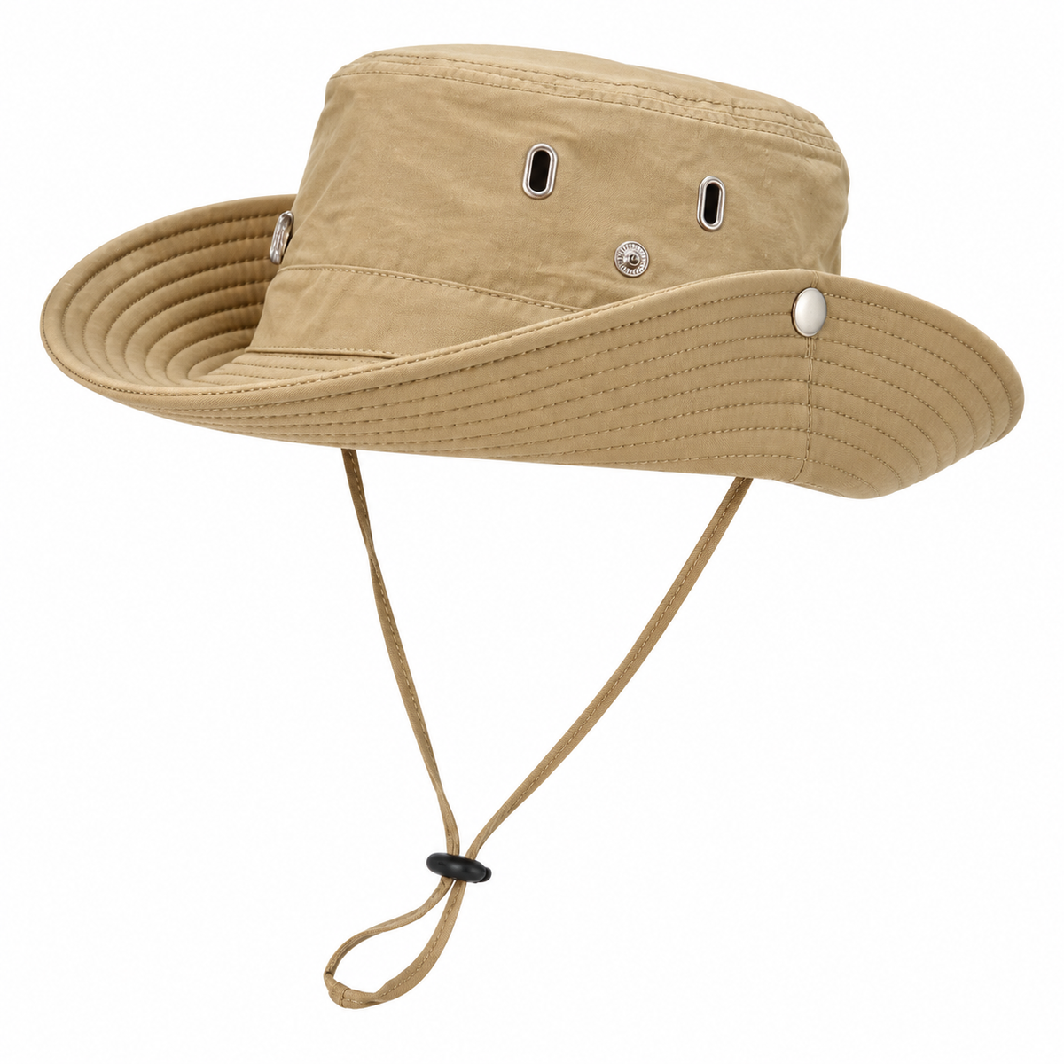 Chapeau australien anti-UV kaki – bords relevés