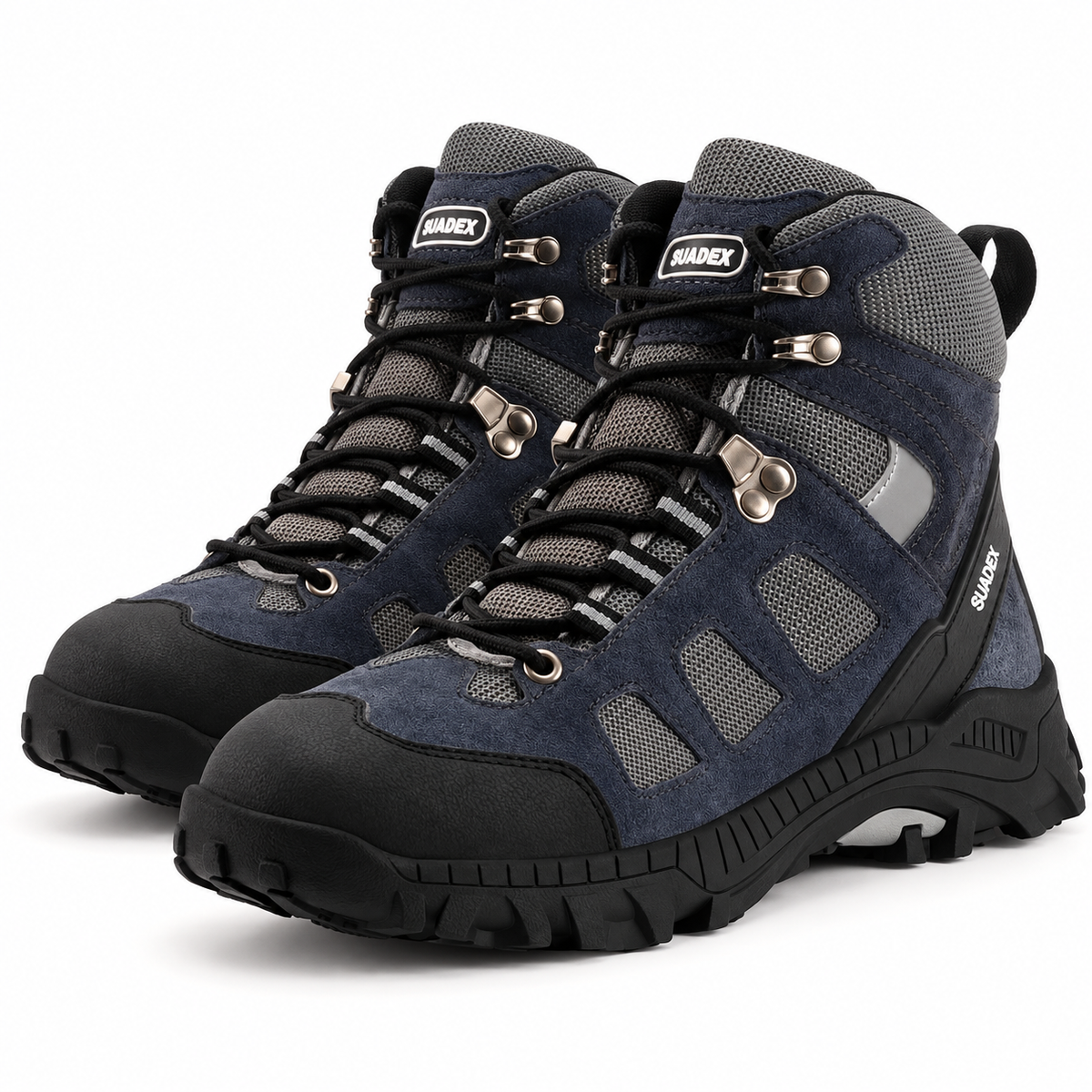 Chaussure randonnée coquée bleue – vue trois-quarts