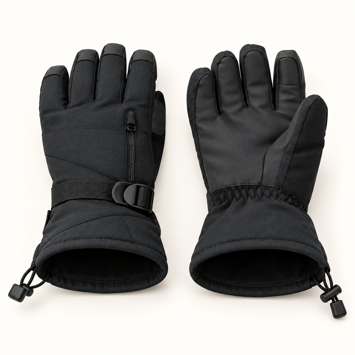 Gants randonnée Softshell — ouverture des manchettes noires