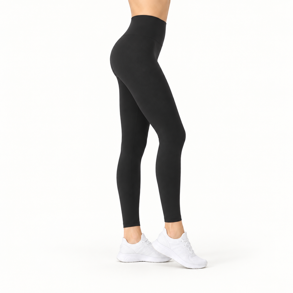 06 legging taille haute noir profil