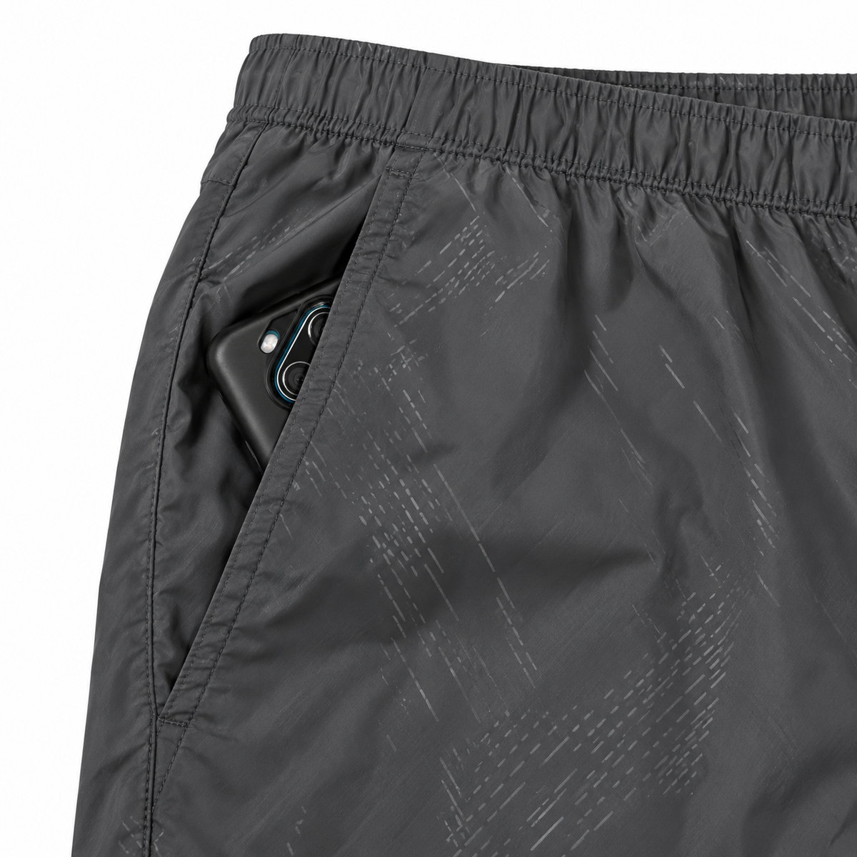 Pantalon de randonnée nordique gris — poche latérale pour téléphone