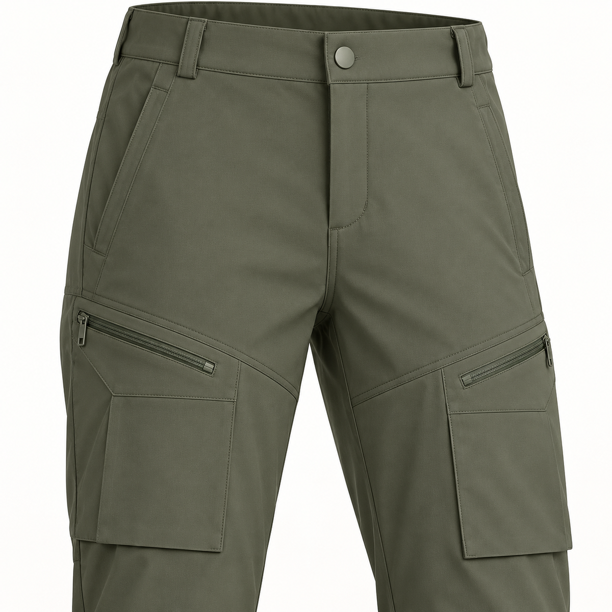 Pantalon randonnée anti moustique vert — poches cargo zippées